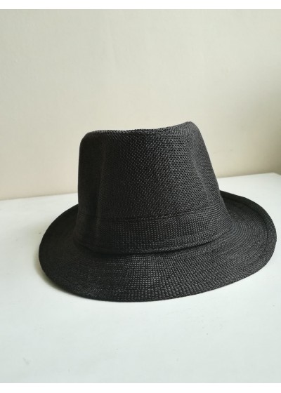 Стилна мъжка шапка панама в черно