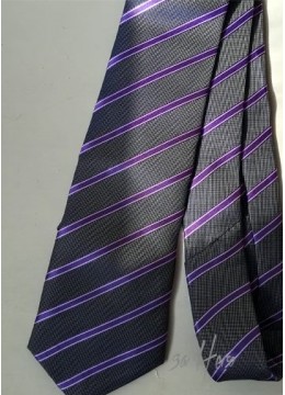 Вратовръзка в сиво и светло лилаво