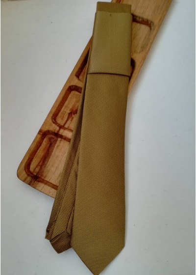Луксозен клас мъжка вратовръзка жакард в златно by Polovito K0882